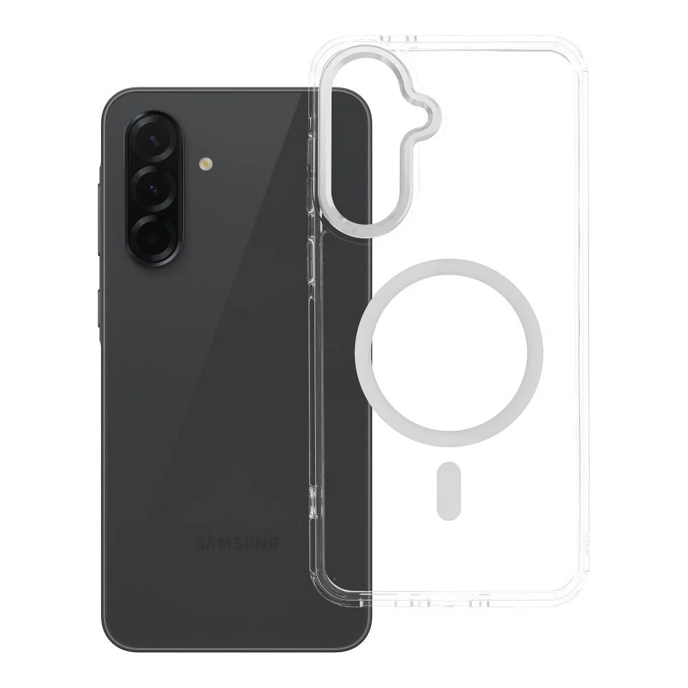 Φωτογραφία προϊόντος: . Case FRAME CLEAR HYBRID MAG COVER compatible with MagSafe for SAMSUNG A36 transparent