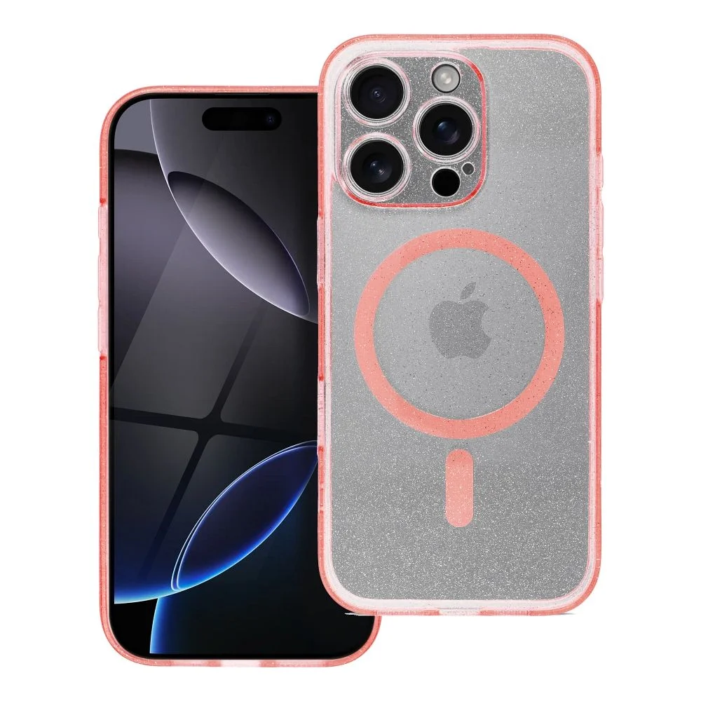 Φωτογραφία προϊόντος: . Case for Samsung S26 ULTRA Clear Mag Cover (STR) compatible with MagSafe pink glitter