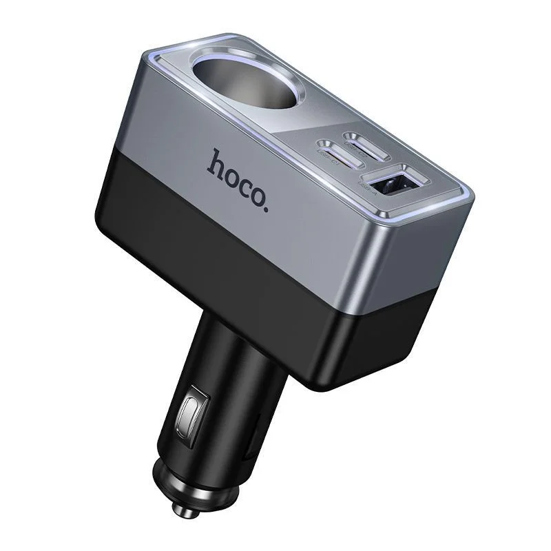 Φωτογραφία προϊόντος: Car charger Hoco 1xUSB A + 2xUSB C+1x cigarette lighter ports PD QC3.0 max 165W/24V Z65A black