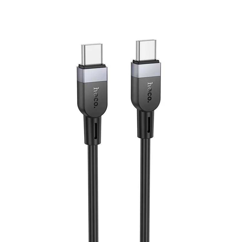 Φωτογραφία προϊόντος: . Silicone Cable USB C to USB C Hoco 3A 60W 3 m X109 black