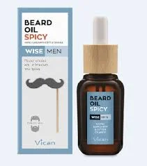 Φωτογραφία προϊόντος: Vican Wise Men Beard Oil Spicy Λαδάκι που Δίνει Λάμψη για τη γενειάδα του άνδρα, 30ml