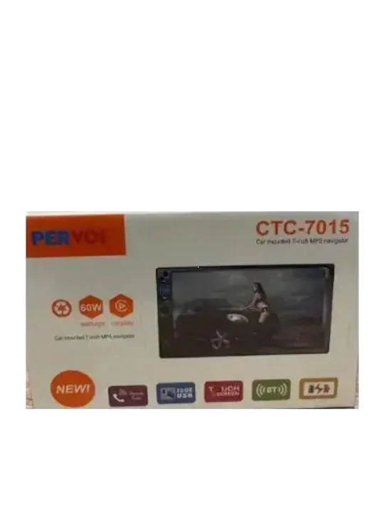 Φωτογραφία προϊόντος: Οθόνη Αφής 7″ 2DIN Android GPS Bluetooth Universal 60W Pervoi CTC-7015