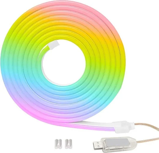 Φωτογραφία προϊόντος: Rixme Αδιάβροχη Ταινία LED 5V RGB Φως 5m με Τηλεχειριστήριο