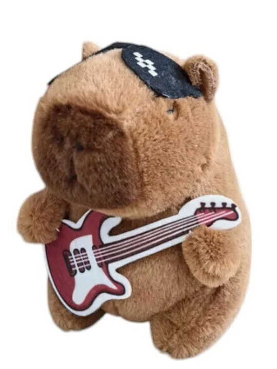 Φωτογραφία προϊόντος: Λούτρινο Capybara 13cm βελούδινο μπρελόκ κιθαρίστας 1440-1617-8-3