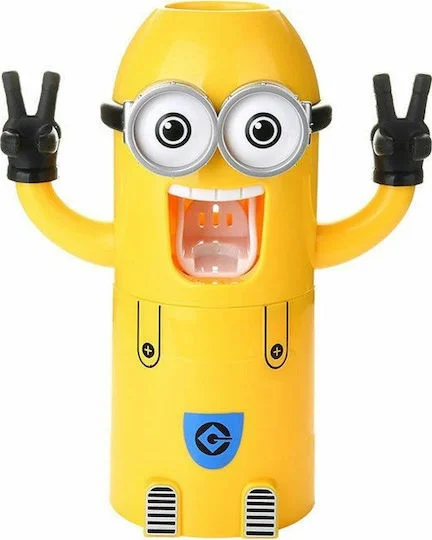 Φωτογραφία προϊόντος: Minions Αυτόματος Διανομέας Οδοντόκρεμας Βάση Στήριξης Οδοντόβουρτσας με Αυτόματο Διανομέα Οδοντόκρεμας Επιτοίχια Πλαστική Κίτρινη