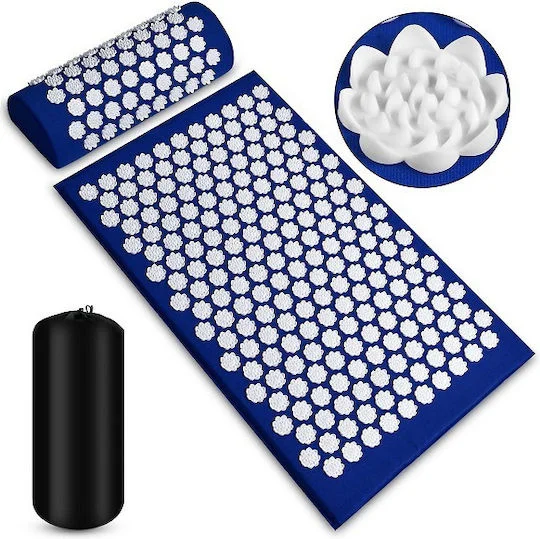 Φωτογραφία προϊόντος: Acupressure Set Blue Χαλάκι Μασάζ Πιεσοθεραπείας για τον Αυχένα + το Σώμα Μπλε 27257