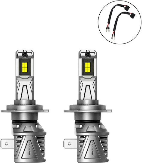 Φωτογραφία προϊόντος: H7 LED 12V 60W 15000LM 6500K IP68 A500 N68 NOVSIGHT 2 X 30W 2 έτη εγγύηση
