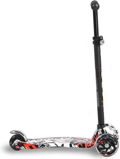 Φωτογραφία προϊόντος: Kids Scooter Foldable Flash Wheell 3-Wheel Multicolour 867654.WHITE-BLACK
