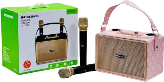 Φωτογραφία προϊόντος: Ηχείο Karaoke με Ασύρματα Μικρόφωνα M4202+ Ροζ
