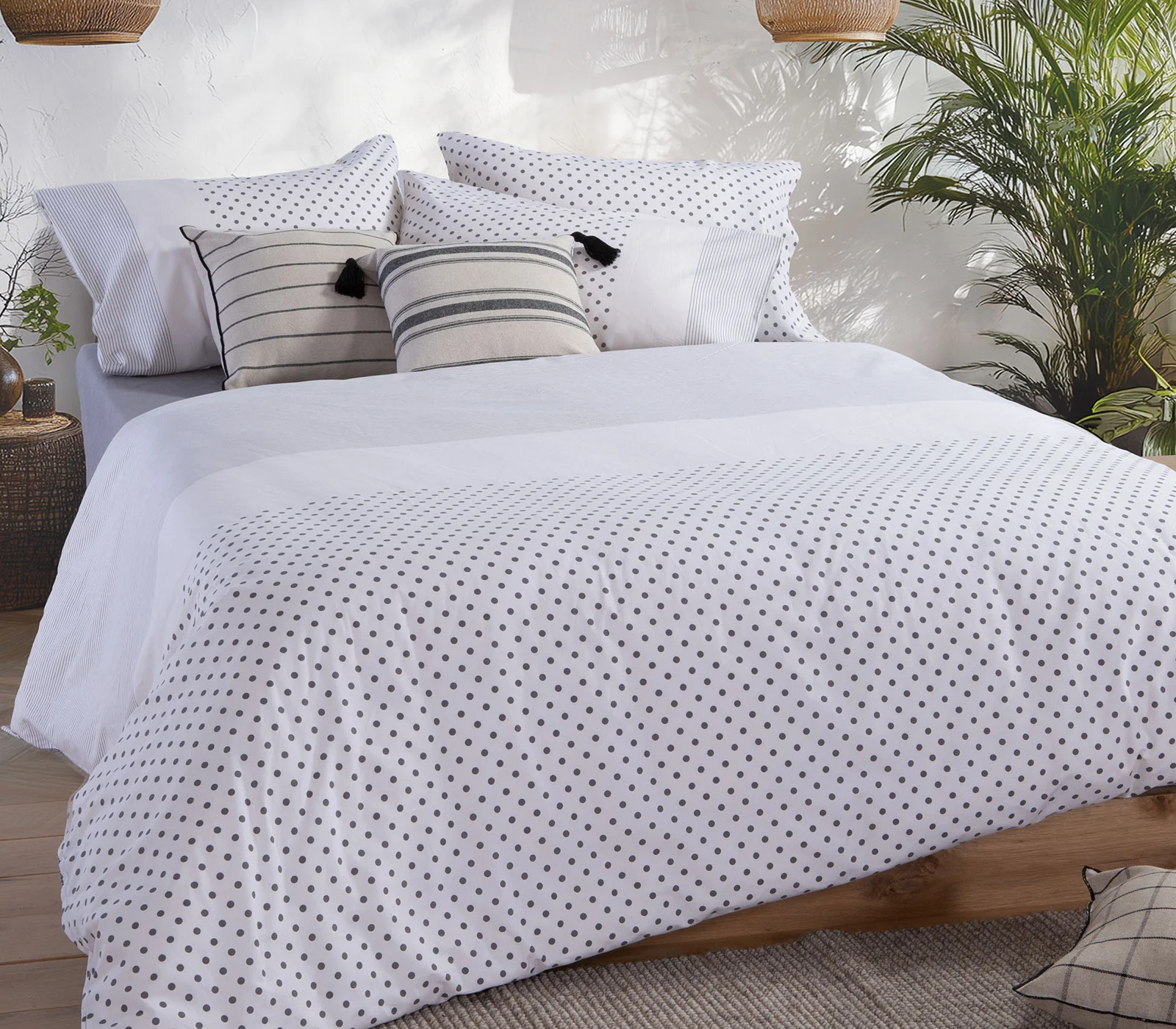 Φωτογραφία προϊόντος: Nef-Nef Homeware Σετ Σεντόνια Υπέρδιπλα Donter 26 Με Λάστιχο (240x270,160x200+35,52x72) Ecru/Anthracite