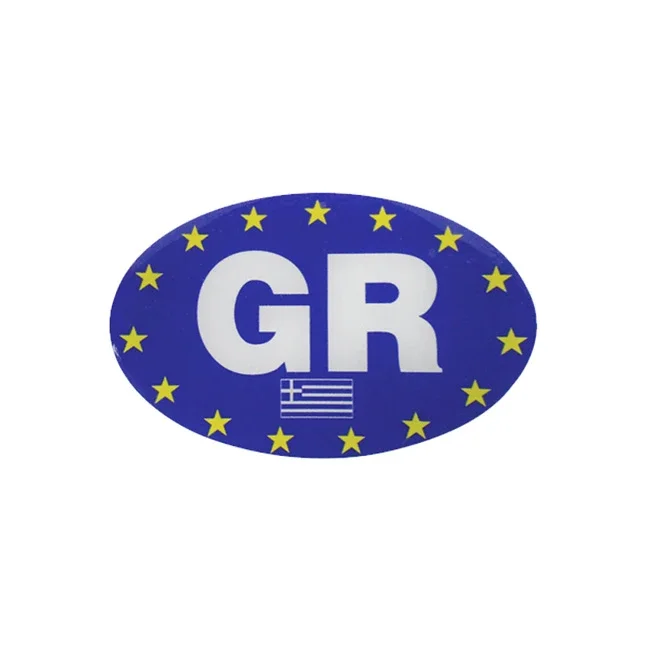 Φωτογραφία προϊόντος: AUTO GS Αυτοκόλλητο σμάλτου GR - Ελληνική Σημαία οβάλ 9x6cm 1τμχ