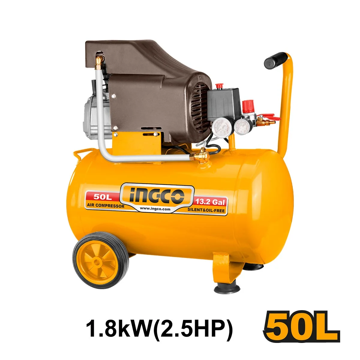 Φωτογραφία προϊόντος: Αεροσυμπιεστής 50 Lit 2.5HP 1800W | INGCO | AC255016
