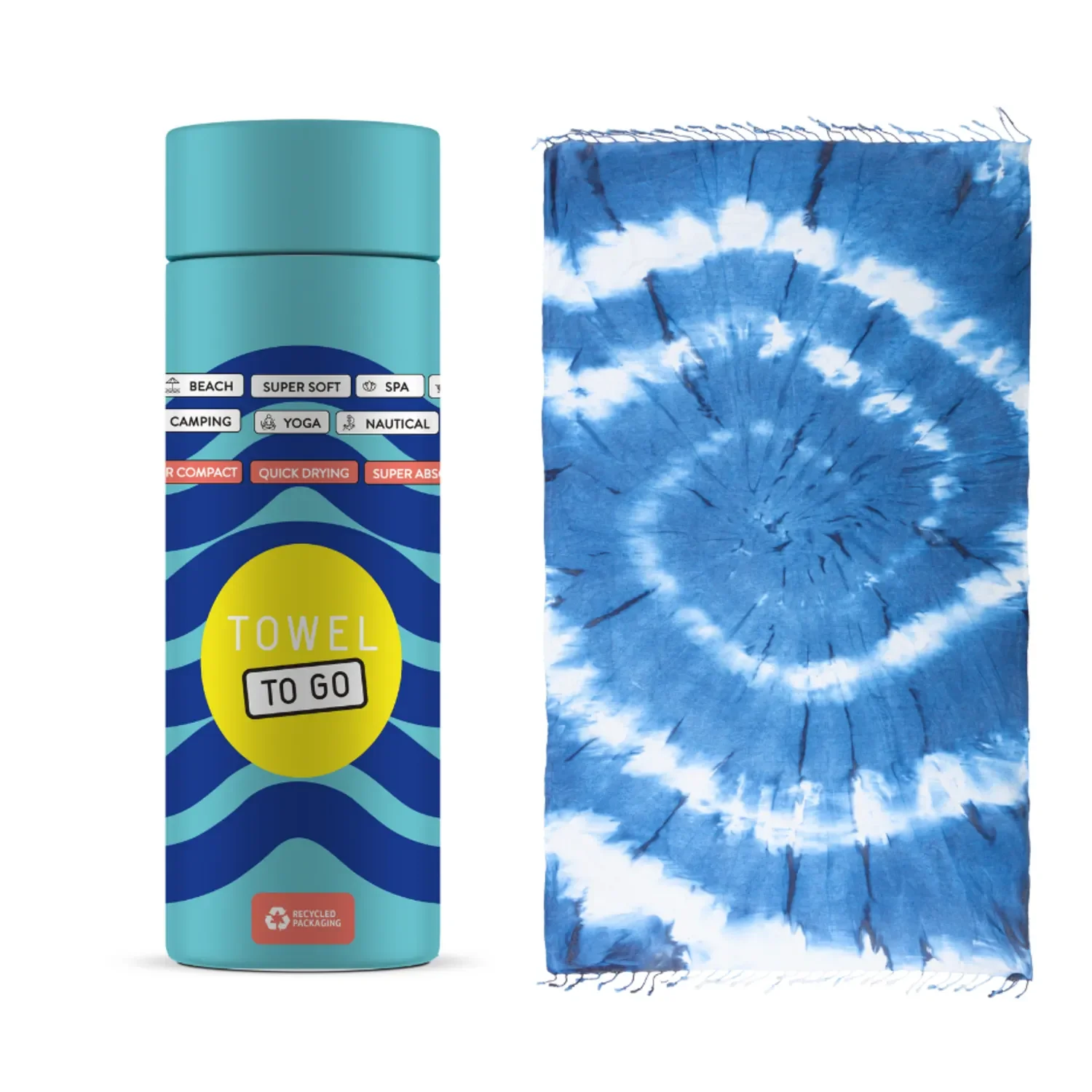 Φωτογραφία προϊόντος: Towel To Go Tie Dye Πετσέτες Θαλάσσης Blue