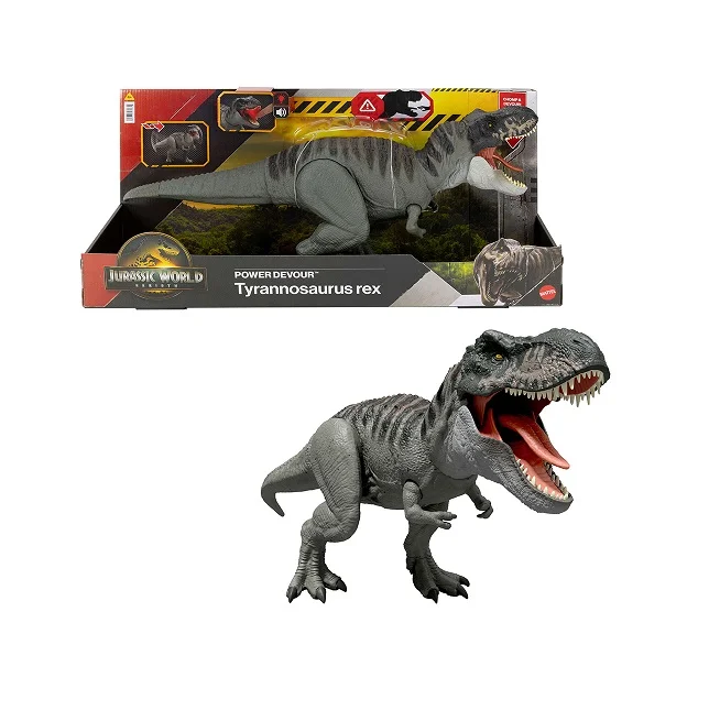 Φωτογραφία προϊόντος: Mattel JURASSIC WORLD REBIRTH POWER DEVOUR - T-REX ΜΕ ΕΠΑΝΑΛΑΜΒΑΝΟΜΕΝΟ ΔΑΓΚΩΜΑ ΚΑΙ ΗΧΟΥΣ (JCH02)