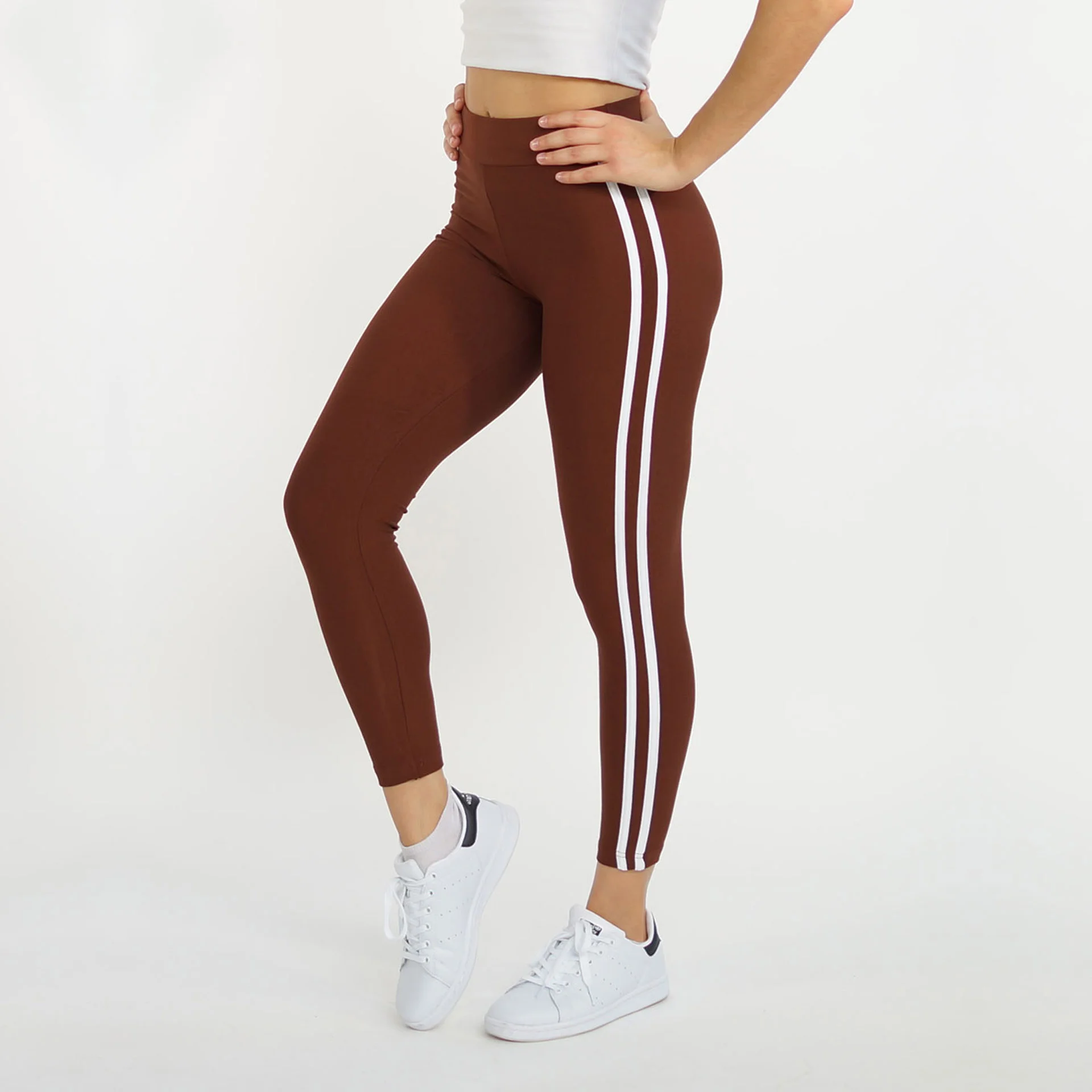 Φωτογραφία προϊόντος: LUCKYJOJO Cinnamon Leggings with Double White Stripe by Lucky Jojo