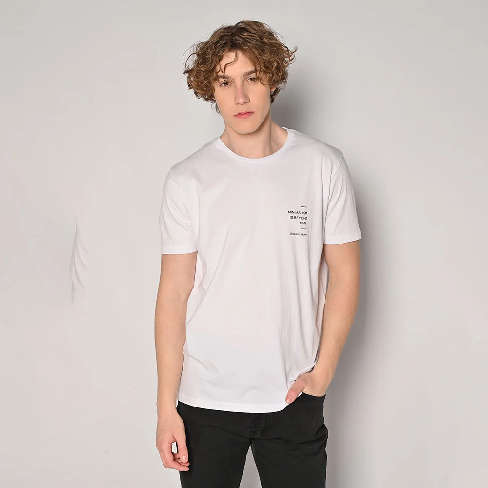 Φωτογραφία προϊόντος: T-shirt Ανδρικό White Brokers Minimalism