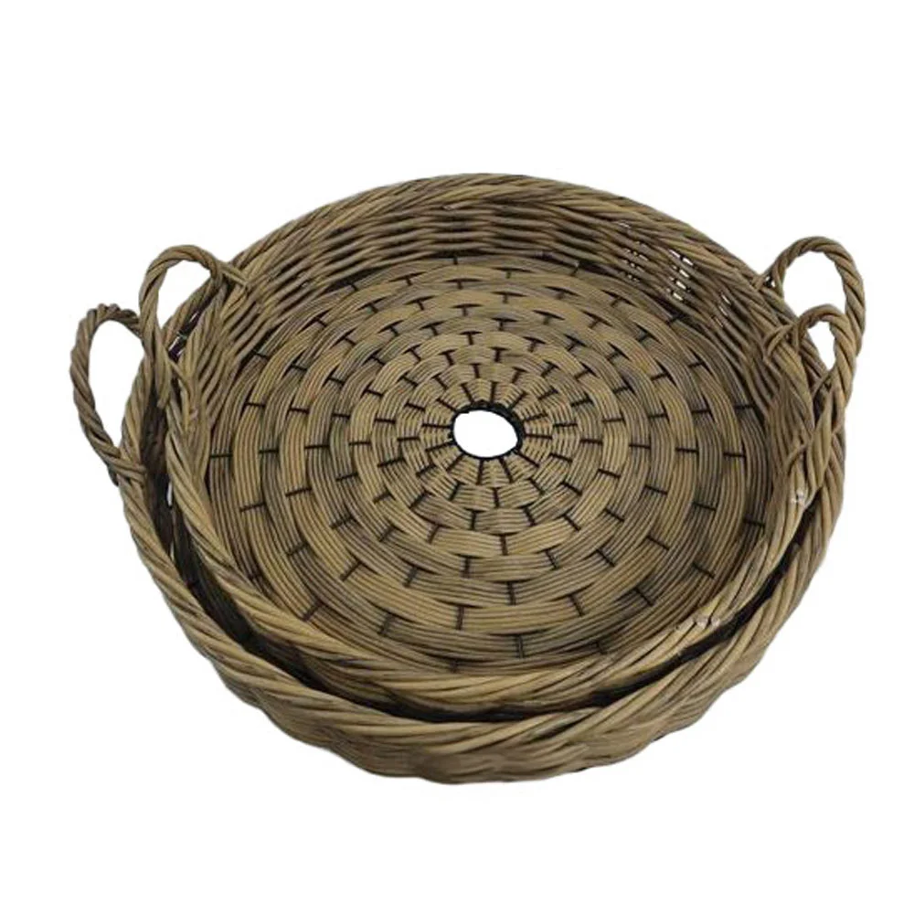 Φωτογραφία προϊόντος: KEGAN ΔΙΣΚΟΣ 56x56x11cm ΞΥΛΟ ΚΑΦΕ RATTAN