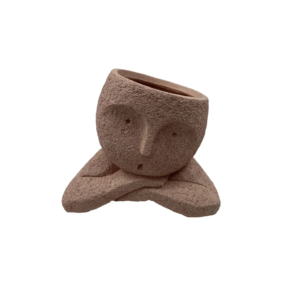 Φωτογραφία προϊόντος: POLYFACE ΒΑΖΟ 18x13x15cm POLYRESIN TERRACOTTA