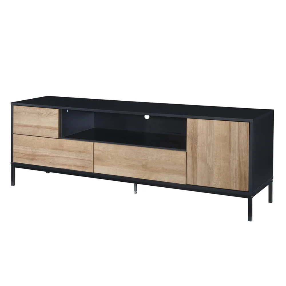 Φωτογραφία προϊόντος: BLACKBIRD TV STAND RIVIERA OAK ΜΑΥΡΟ 160x40.5x58cm
