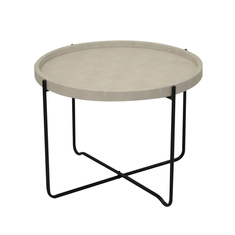 Φωτογραφία προϊόντος: FUN COFFEE TABLE SAND BEIGE ΜΑΥΡΟ 63x63x42cm