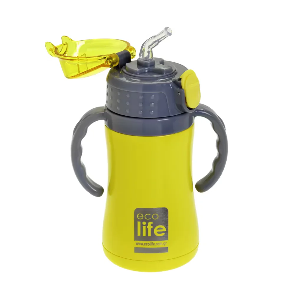 Φωτογραφία προϊόντος: LifeGreen Eco Life Παγούρι-Θερμός Ανοξείδωτο Kids Yellow 300ml