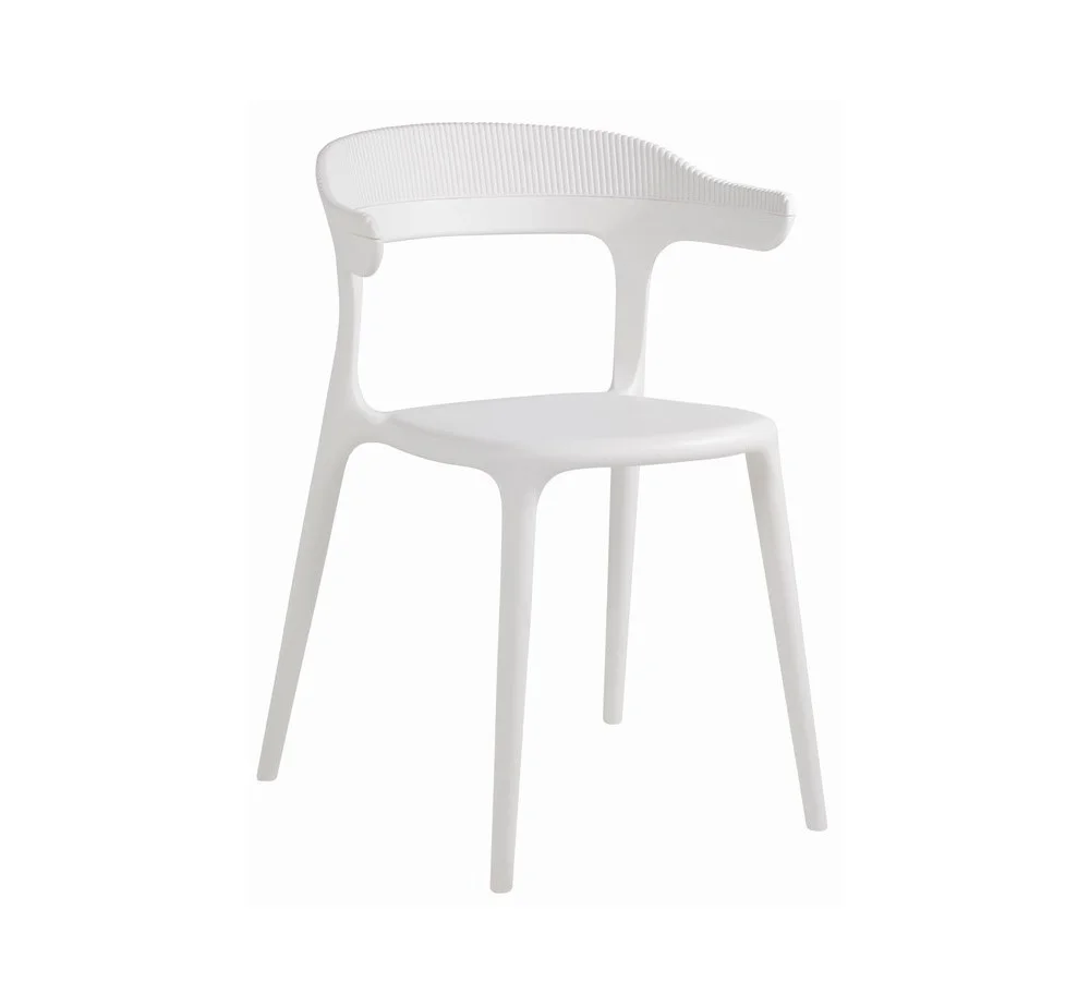 Φωτογραφία προϊόντος: Papatya Luna stripe πολυθρόνα 01 -White 55cm x 51cm x 77cm (Ύψος καθίσματος 47cm)