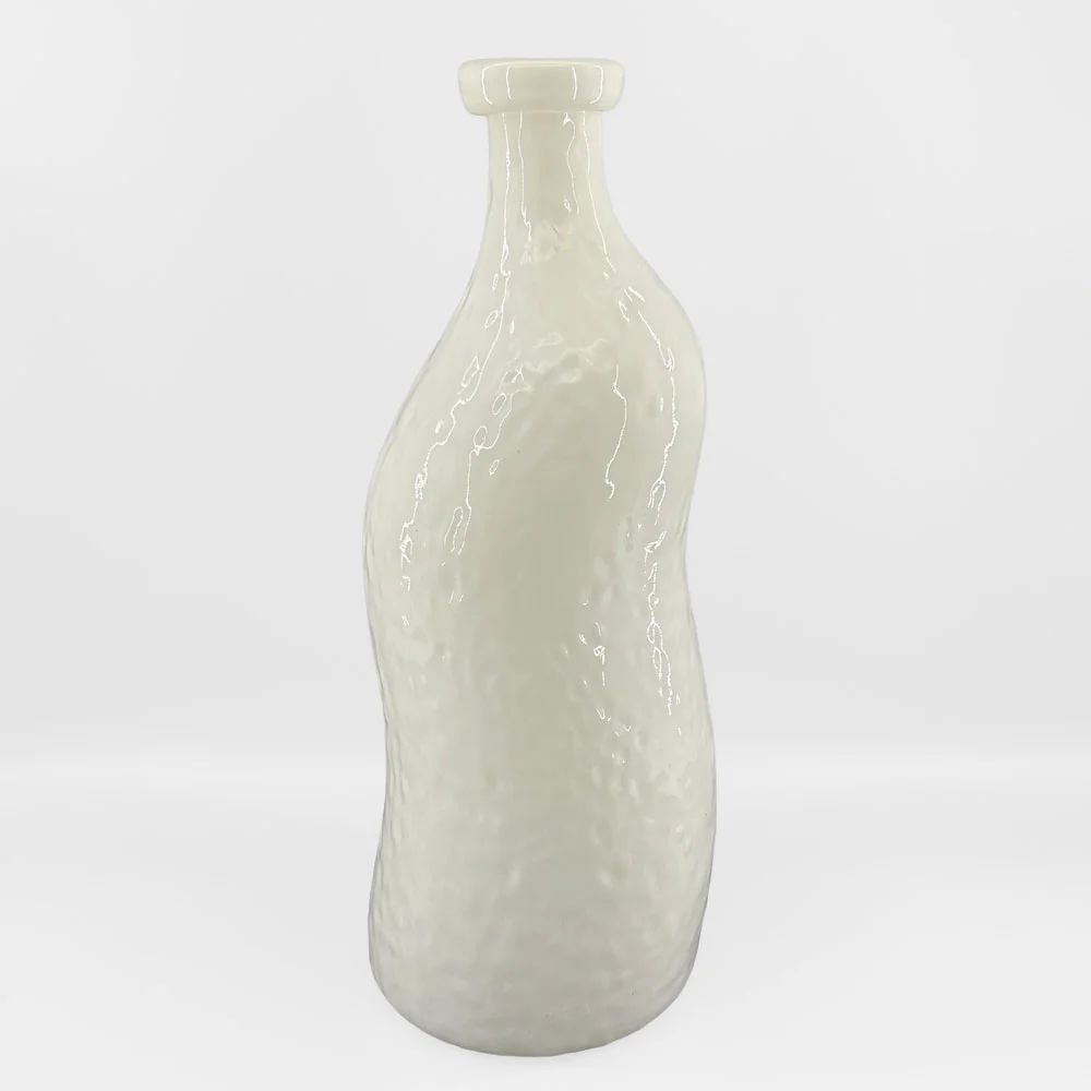 Φωτογραφία προϊόντος: ROMAIN ΒΑΖΟ 15.5x15.5x40cm ΓΥΑΛΙ ΑΣΠΡΟ
