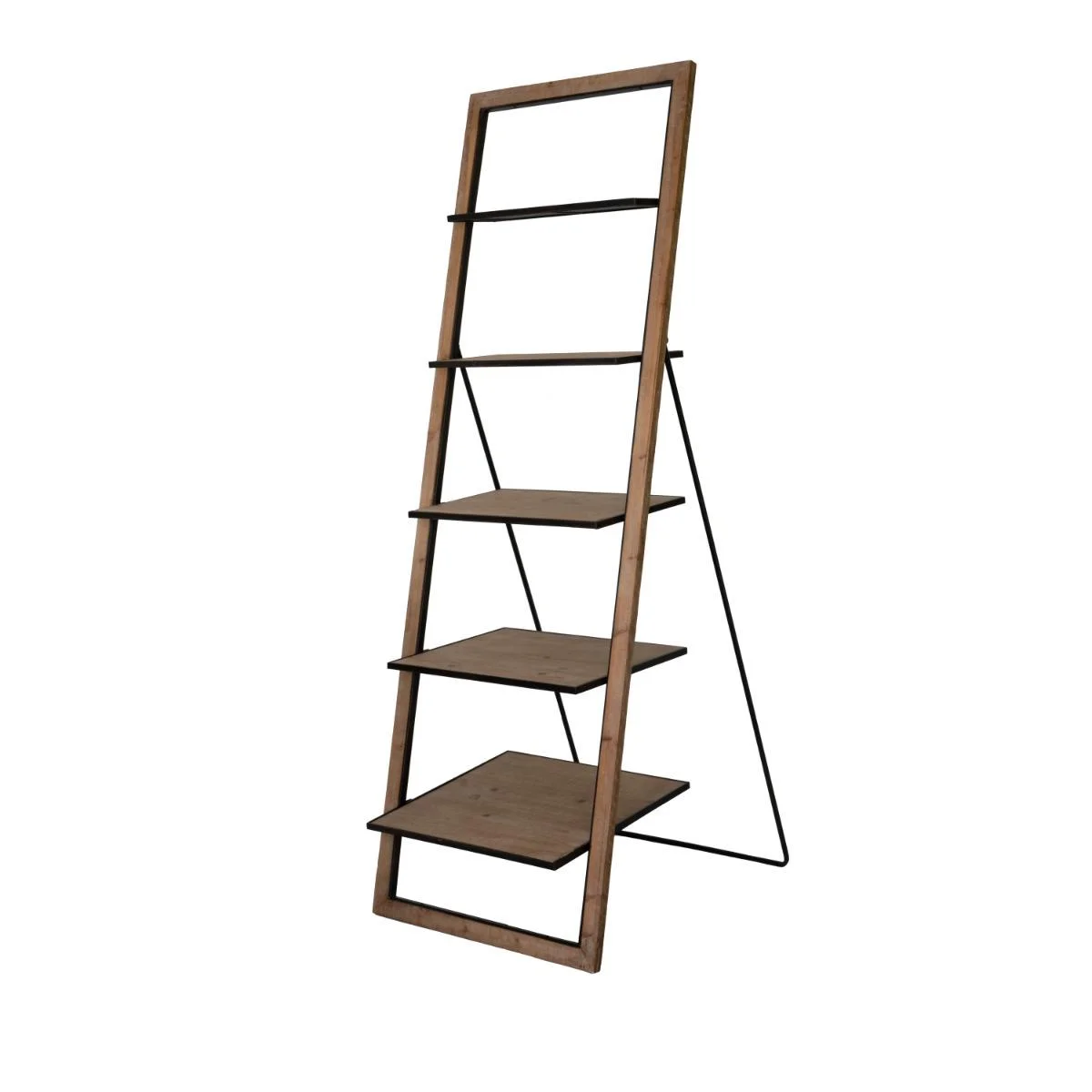 Φωτογραφία προϊόντος: Artekko Shelf Βιβλιοθήκη Ραφιέρα Ξύλο Ελάτης & Μέταλλο (63x67x184)cm