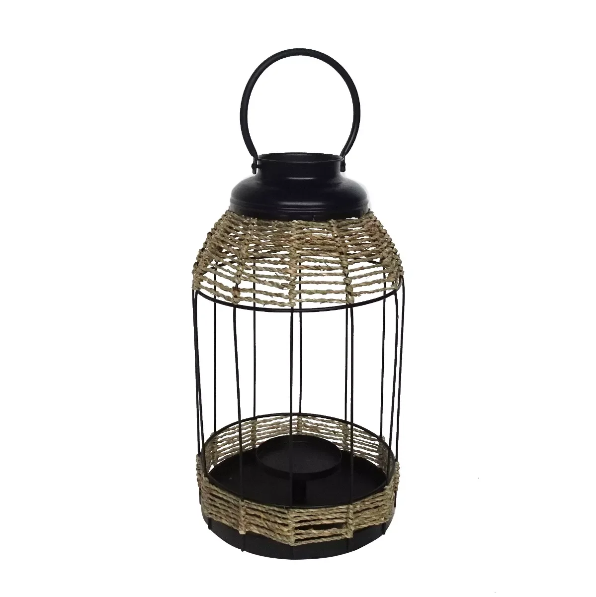 Φωτογραφία προϊόντος: Artekko Lantern Διακοσμητικό Φανάρι Μέταλλο Ρατάν Μαύρο 24x24x43cm