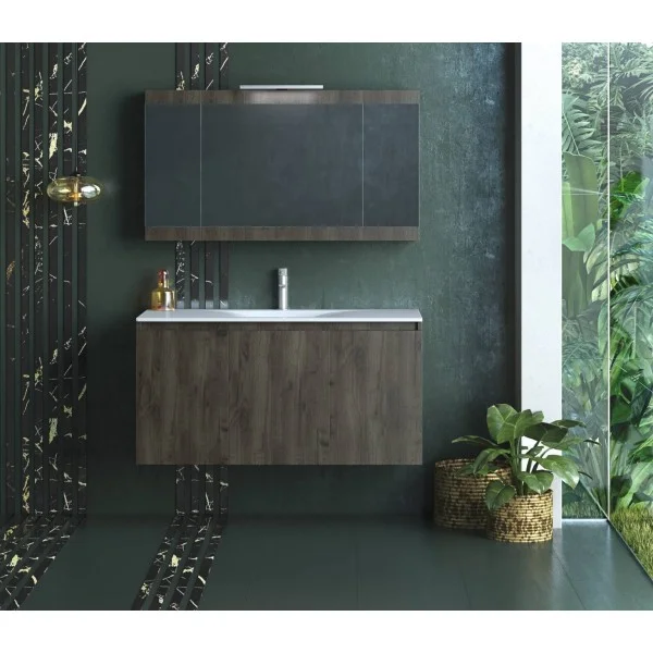 Φωτογραφία προϊόντος: Έπιπλο μπάνιου Drop MAGNOLIA S 100 Walnut 100Χ45 με καθρεπτη-ντουλαπι