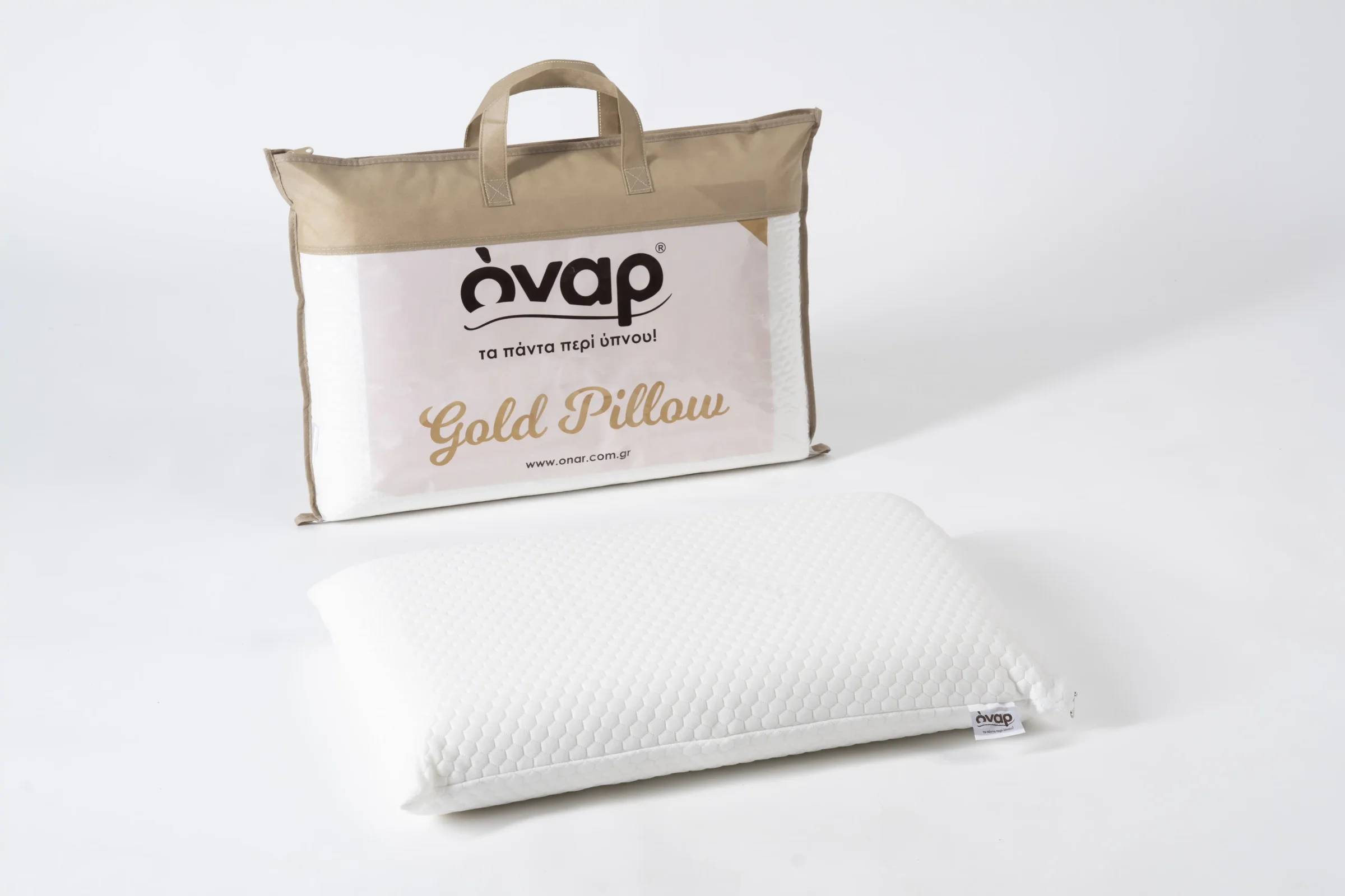 Φωτογραφία προϊόντος: Μαξιλάρι Όναρ Gold Classic Memory Foam (65Χ40Χ11) 1+1 Δώρο