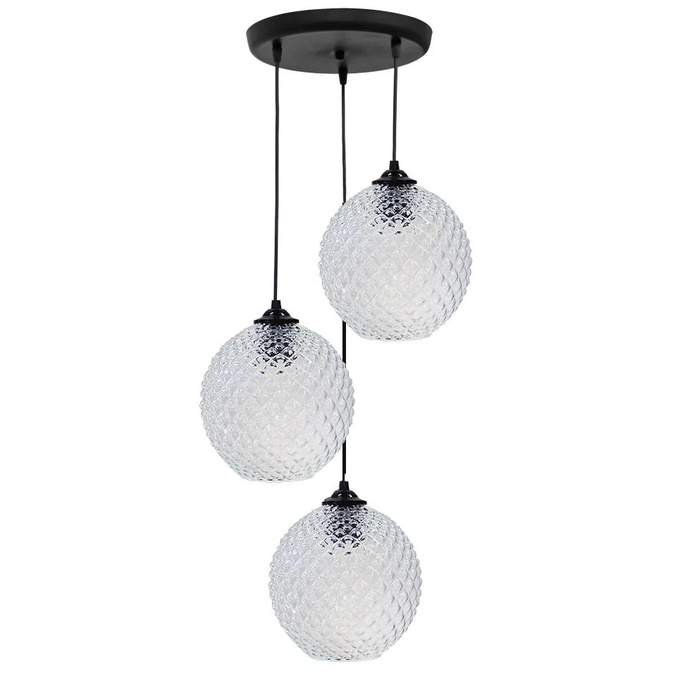Φωτογραφία προϊόντος: Heronia GL-5010 PENDEL 3/L BL-TRANSPARANTE BALL ΚΡΕΜΑΣΤΟ
