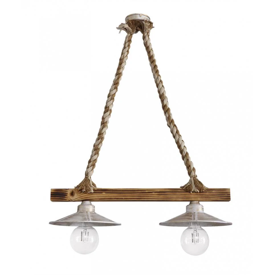 Φωτογραφία προϊόντος: Heronia ΜΙΧ-150RAGA 2/L ROPE ΜΙΧ-WH-BR ΚΡΕΜΑΣΤΟ
