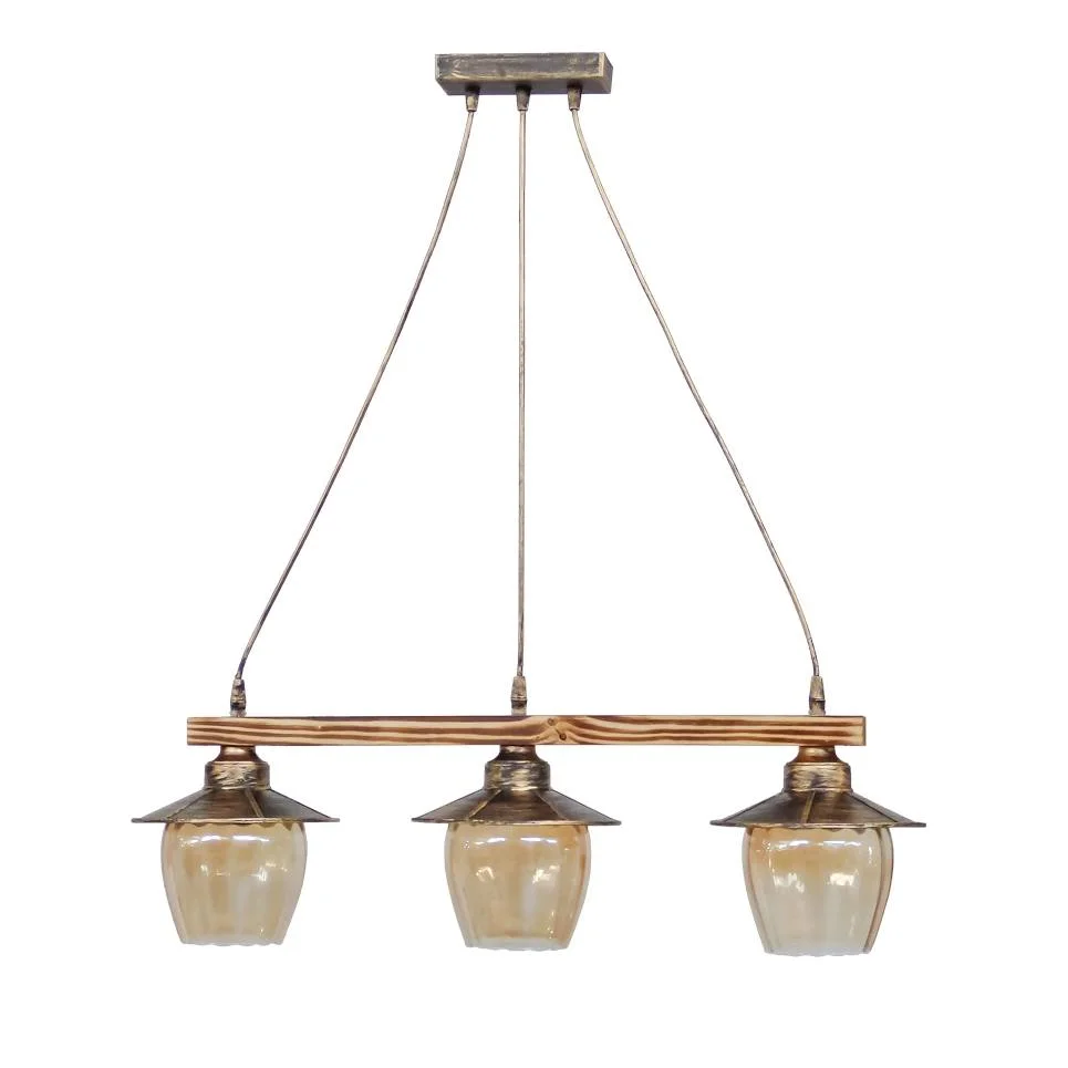 Φωτογραφία προϊόντος: Heronia R-98CABLE RAGA 3/L BRONZE ΚΡΕΜΑΣΤΟ ΞΥΛ.ΓΥΑΛΙ ΜΕΛΙ ΜΕ ΤΑΜΠΛΑ