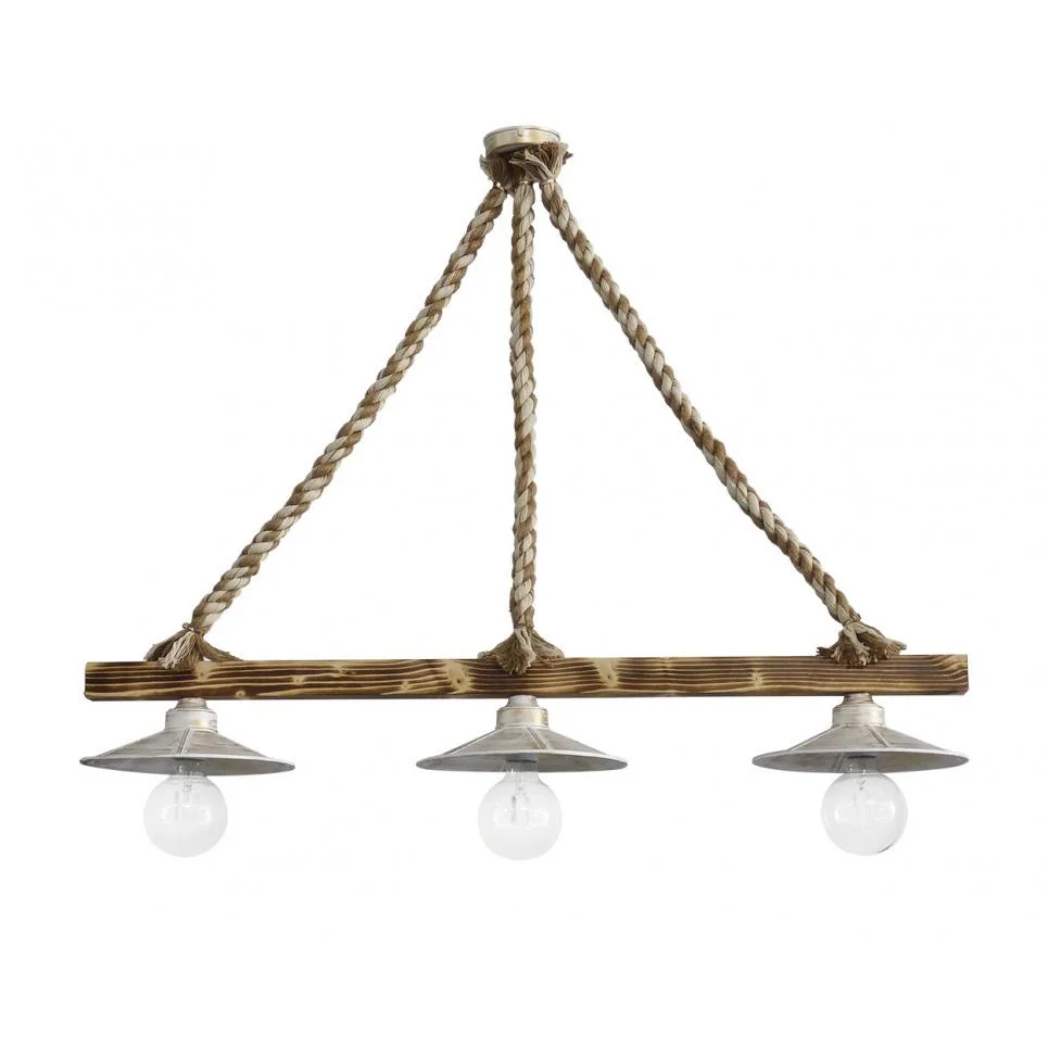 Φωτογραφία προϊόντος: Heronia ΜΙΧ-150RAGA 3/L ROPE ΜΙΧ-WH-BR ΚΡΕΜΑΣΤΟ