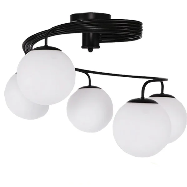 Φωτογραφία προϊόντος: GLOBOSTAR® SELINA 01090 Μοντέρνο Φωτιστικό Οροφής με Ντουί 5 x E27 AC 220-240V IP20 - Μαύρο & Λευκό - Μ63 x Π63 x Υ47cm