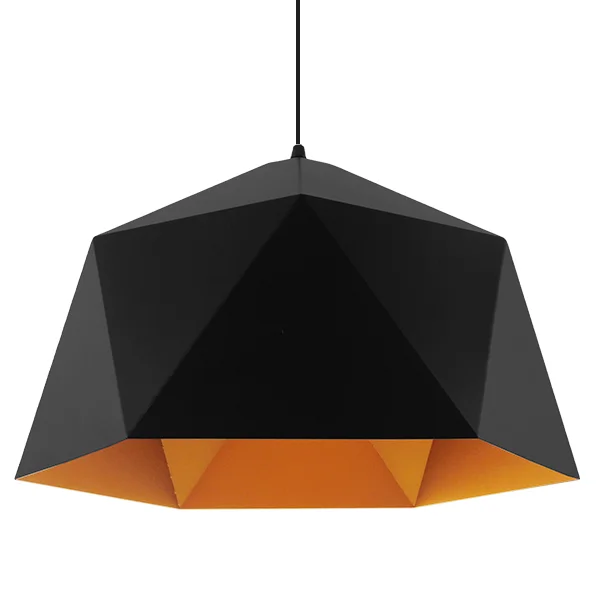 Φωτογραφία προϊόντος: GLOBOSTAR® HEXAGON 01195 Μοντέρνο Κρεμαστό Φωτιστικό Οροφής με Ντουί 1 x E27 AC 220-240V IP20 - Μαύρο & Χρυσό - Μ46 x Π46 x Υ25cm