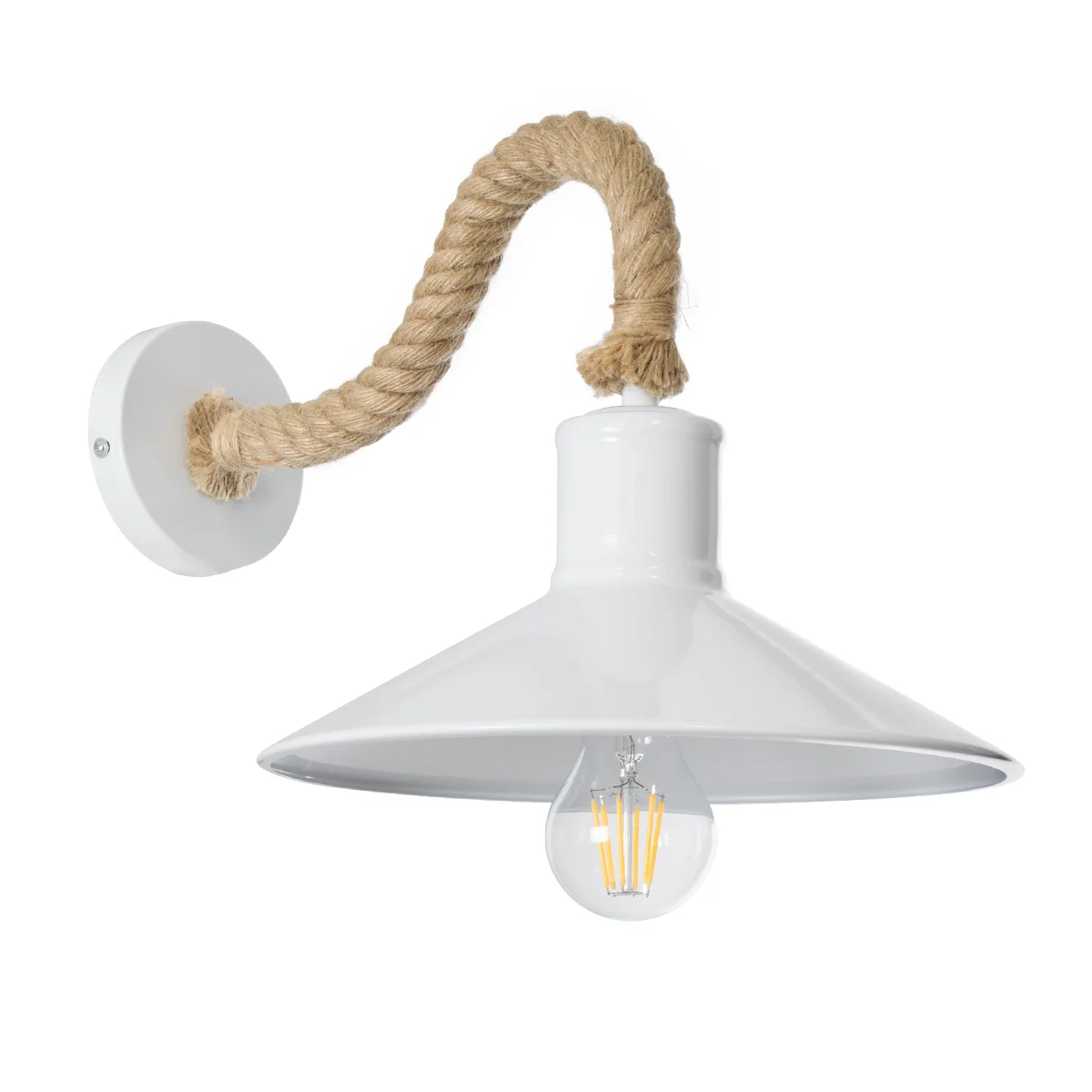 Φωτογραφία προϊόντος: GLOBOSTAR® VINSA 01130 Boho Φωτιστικό Τοίχου - Απλίκα με Ντουί 1 x E27 AC 220-240V IP20 - Λευκό & Μπεζ - Μ37.5 x Π26.7 x Υ25cm