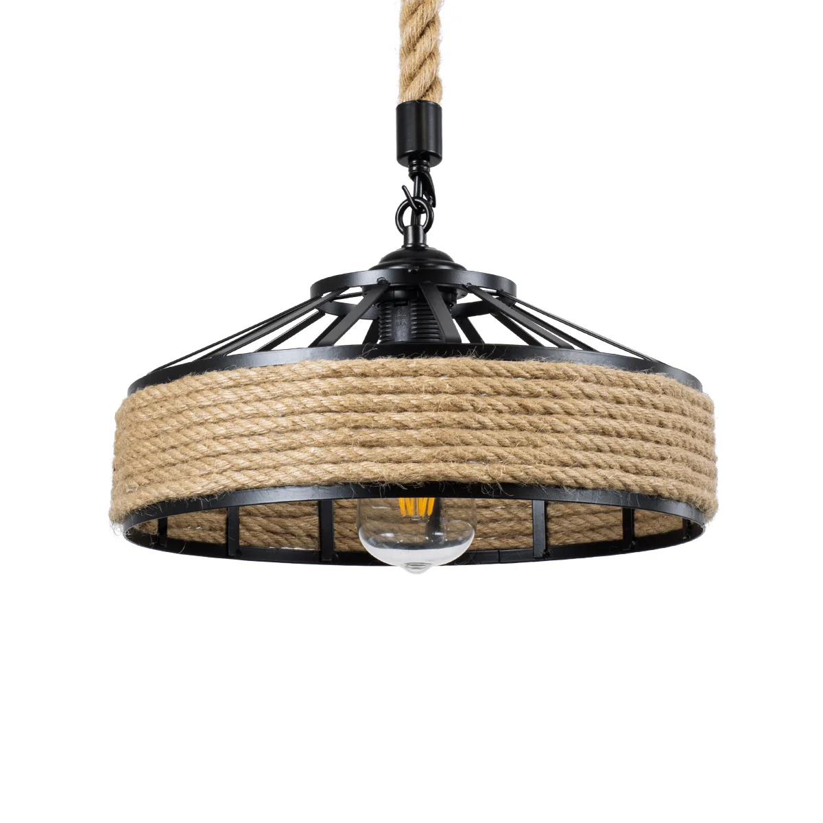 Φωτογραφία προϊόντος: GLOBOSTAR® SAHARA 01146 Boho Κρεμαστό Φωτιστικό Οροφής με Ντουί 1 x E27 AC 220-240V IP20 - Μπεζ & Μαύρο - Μ31 x Π31 x Υ14cm