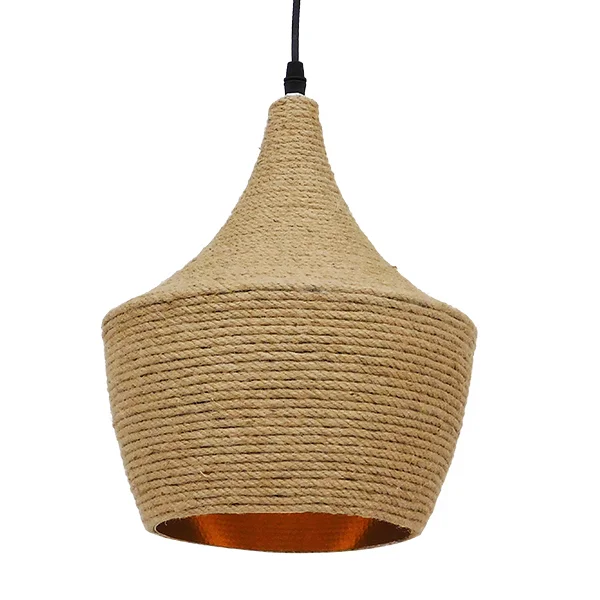 Φωτογραφία προϊόντος: GLOBOSTAR® SHANGHAI ROPE 00916 Boho Κρεμαστό Φωτιστικό Οροφής με Ντουί 1 x E27 AC 220-240V IP20 - Μπεζ - Μ24 x Π24 x Υ30cm