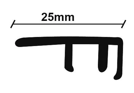 Φωτογραφία προϊόντος: ΠΡΟΦΙΛ LAMINATE ΣΤΟΠ ΑΣΗΜΙ 25X2750mm NewPlan