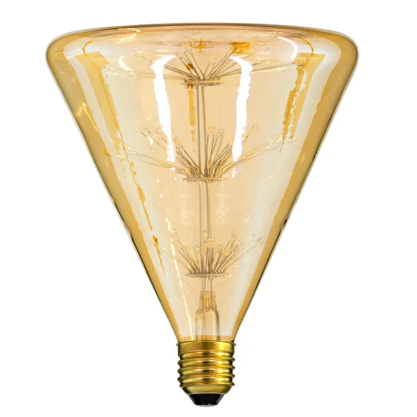 Φωτογραφία προϊόντος: GLOBOSTAR® CONICAL 99213 Λάμπα E27 CNC150 LED 4W 400lm 360° AC 220-240V IP20 Ultra Θερμό Λευκό 2200K - Diode HP Filament Chip - Μελί - Μ14.3 x Π14.3 x Υ17.5cm - 3 Χρόνια Εγγύηση
