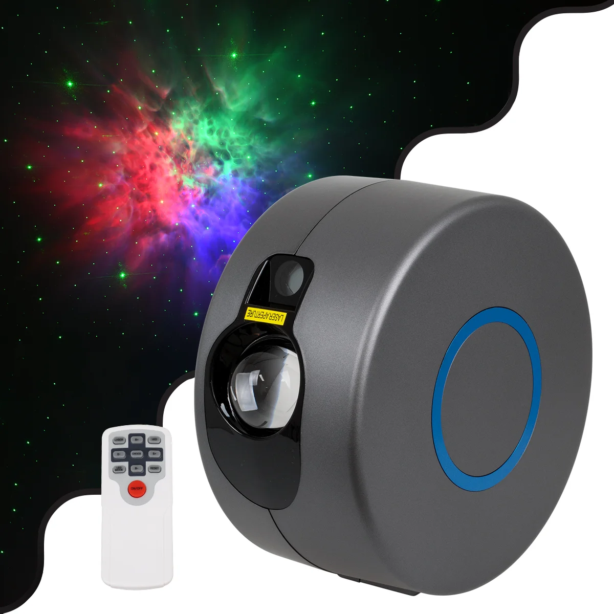 Φωτογραφία προϊόντος: GloboStar® 78595 XL Διακοσμητικό Φωτιστικό Ειδικών Εφέ LASER NIGHT SKY AURORA GALAXY 3D LED 10W AC 230V - Πρίζα Schuko και Ασύρματο Χειριστήριο RF 2.4Ghz Πολύχρωμo RGB Dimmable