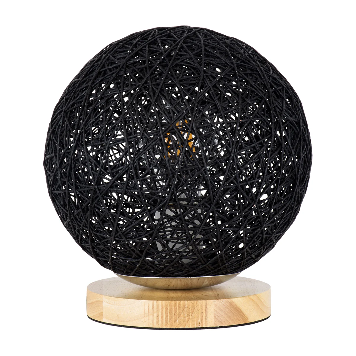 Φωτογραφία προϊόντος: GLOBOSTAR® OCEANA 01338 Boho Επιτραπέζιο Φωτιστικό Πορτατίφ με Ντουί 1 x E27 AC 220-240V IP20 - Μαύρο & Μπεζ - M20 x Π20 x Υ22cm