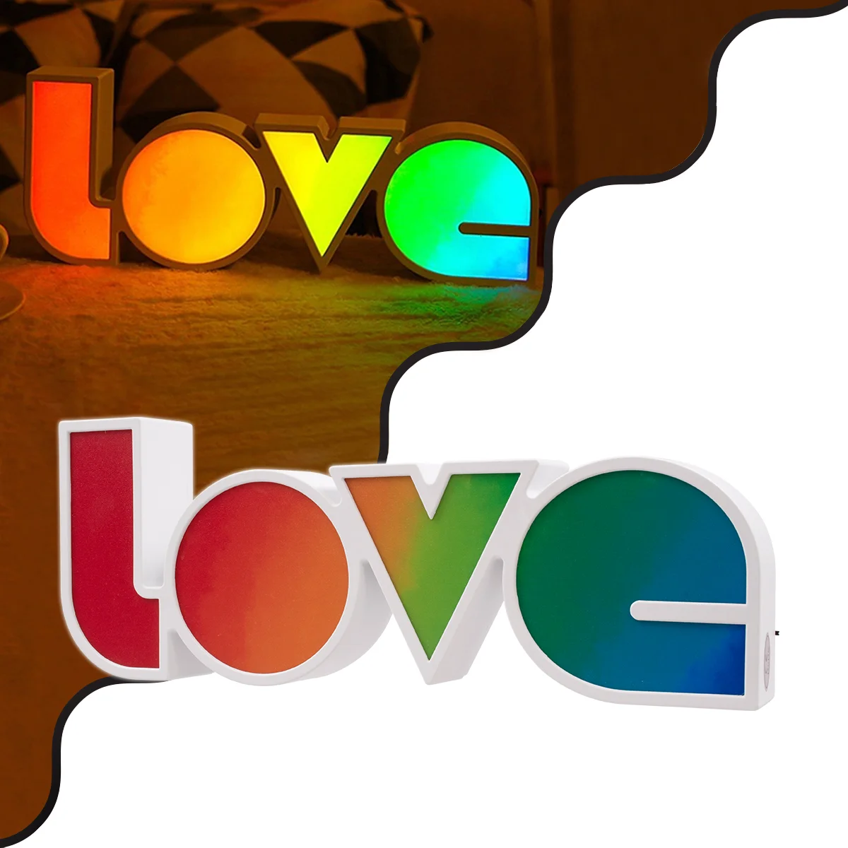 Φωτογραφία προϊόντος: GLOBOSTAR® LOVE BOMBING 76551 Μοντέρνο Επιτραπέζιο Φωτιστικό Πορτατίφ LED 2W 120lm 180° DC 4.5V με Μπαταρίες 3xAAA IP20 Ψυχρό Λευκό 6000K - Πολύχρωμο - Μ36 x Π13.5 x Υ4.8cm - 2 Χρό