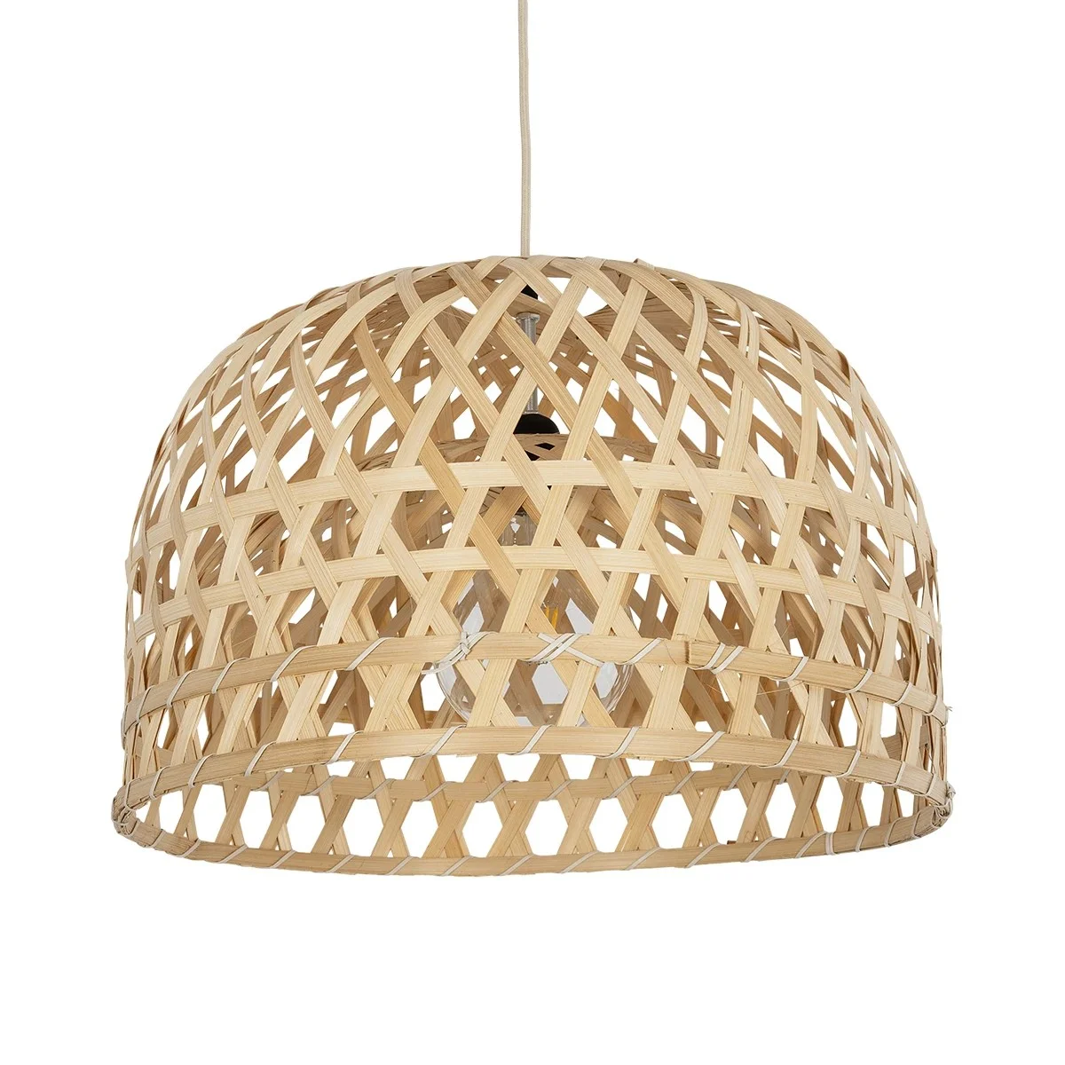Φωτογραφία προϊόντος: GLOBOSTAR® MANGEA 00716 Boho Κρεμαστό Φωτιστικό Οροφής με Ντουί 1 x E27 AC 220-240V IP20 - Μπεζ - Μ50 x Π50 x Υ35cm