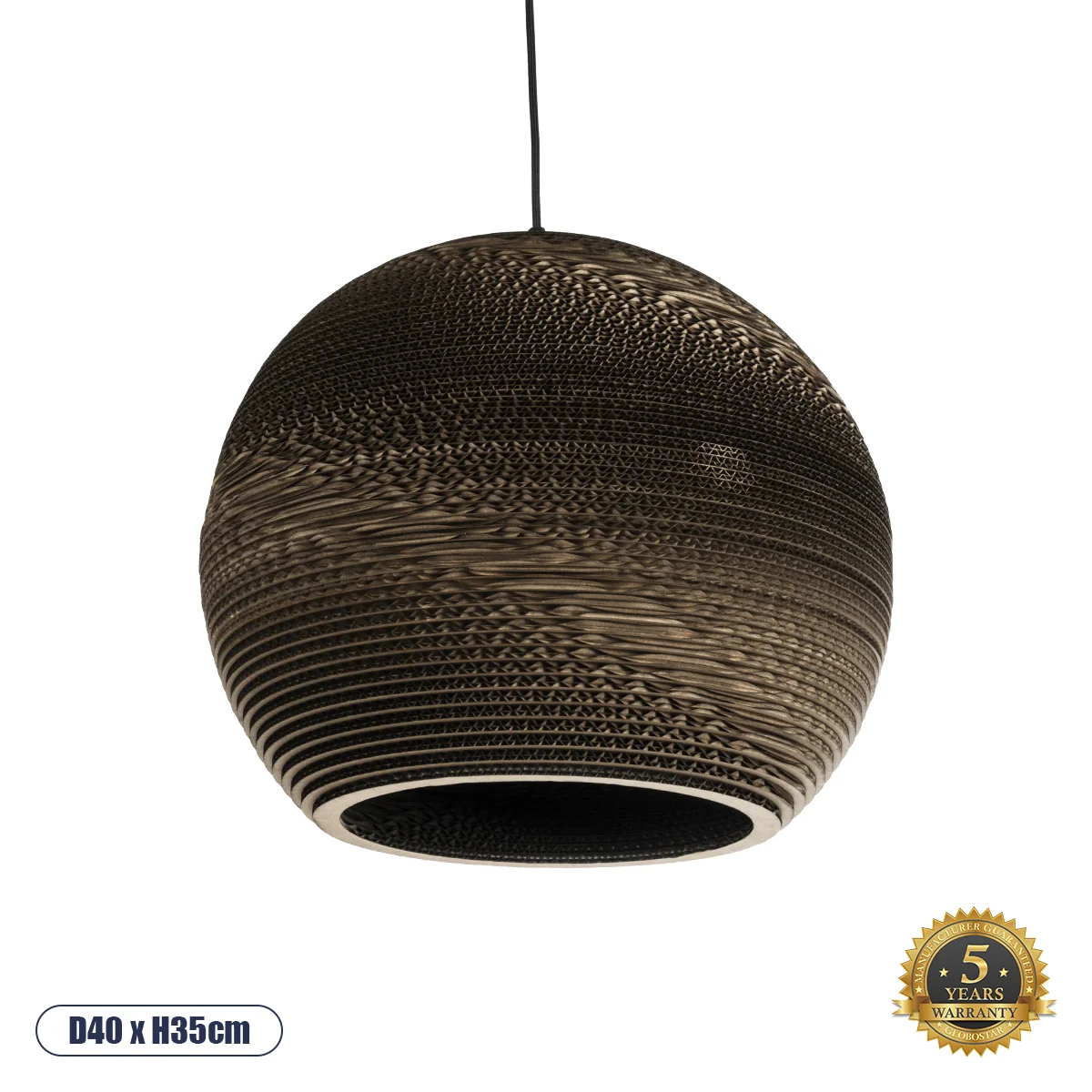 Φωτογραφία προϊόντος: GLOBOSTAR® SANTORINI 01289 Boho Κρεμαστό Φωτιστικό Οροφής με Ντουί 1 x E27 AC 220-240V IP20 - Καφέ - Μ40 x Π40 x Y35cm