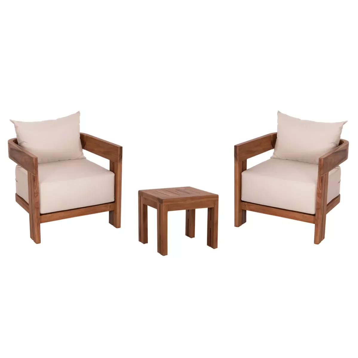 Φωτογραφία προϊόντος: B2BMarkt LOUNGE ΣΕΤ KIOTO HM10960 ΤΡΑΠΕΖΑΚΙ & 2 ΠΟΛΥΘΡΟΝΕΣ--ΞΥΛΟ TEAK--ΜΠΕΖ ΜΑΞΙΛΑΡΙΑ