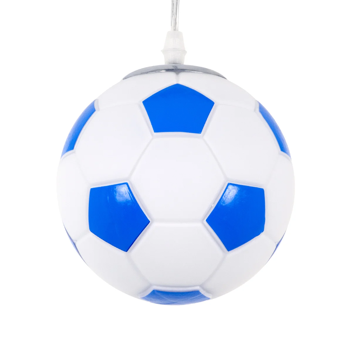 Φωτογραφία προϊόντος: GLOBOSTAR® FOOTBALL 00644 Παιδικό Κρεμαστό Φωτιστικό Οροφής με Ντουί 1 x E27 AC 220-240V IP20 - Λευκό & Μπλε - Μ15 x Π15 x Y18cm