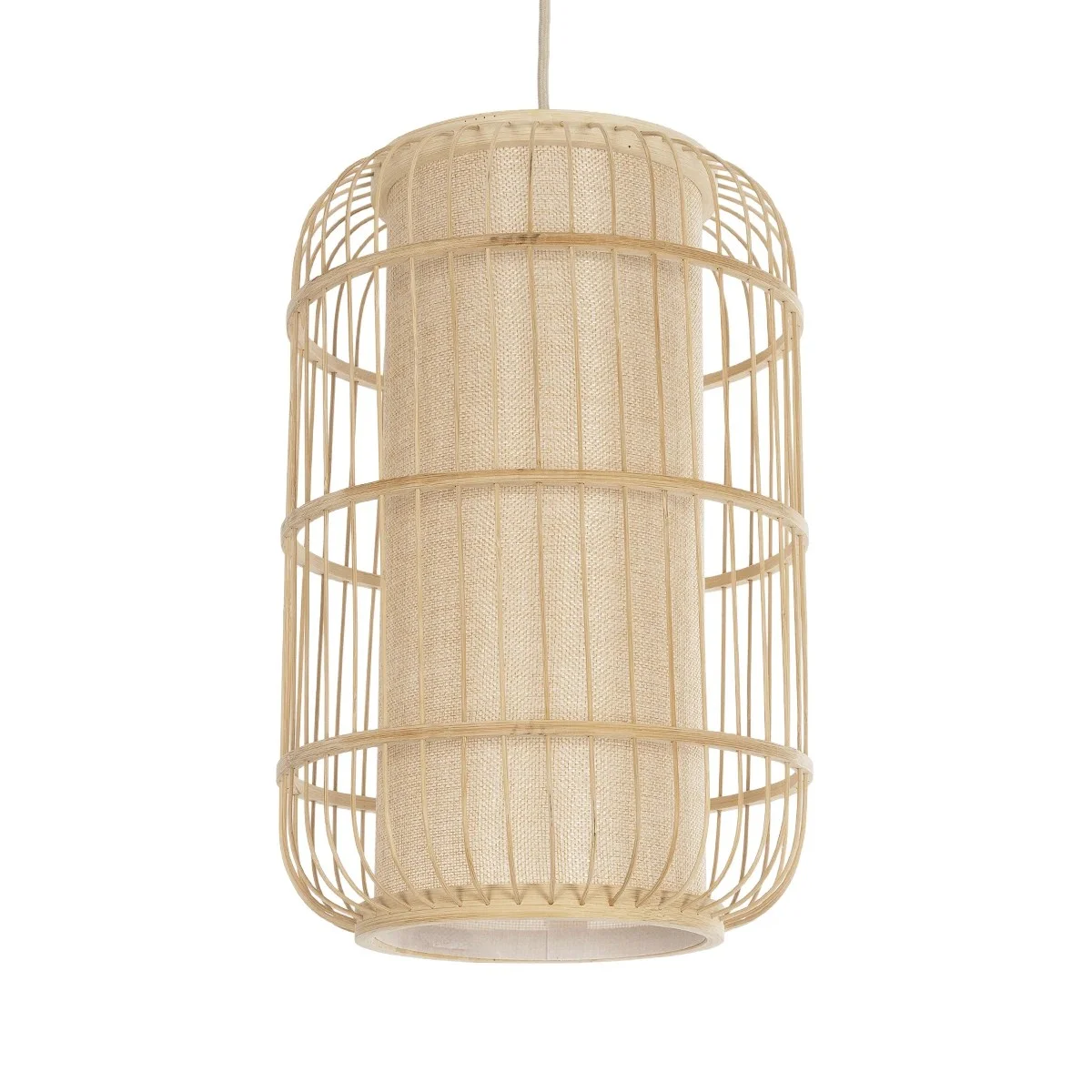 Φωτογραφία προϊόντος: GLOBOSTAR® HIBISCUS 00893 Boho Κρεμαστό Φωτιστικό Οροφής με Ντουί 1 x E27 AC 220-240V IP20 - Μπεζ - Μ26 x Π26 x Υ38cm